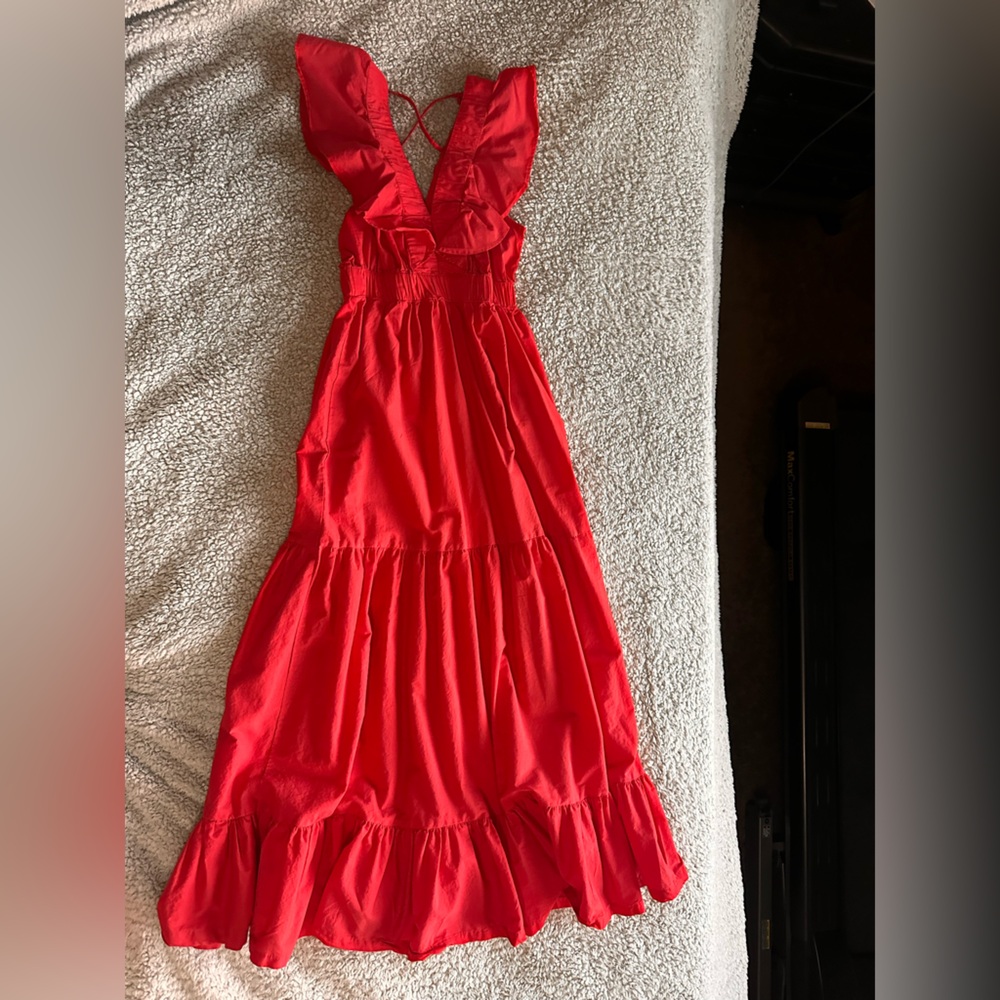 Vibrant Red/Pink Halter Dress